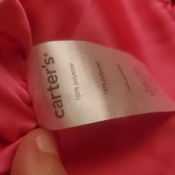 Carters Monkey Rattle Lovey Plush Pink Hearts 12 In Satin Back Security Blanket - Picture 9 of 12